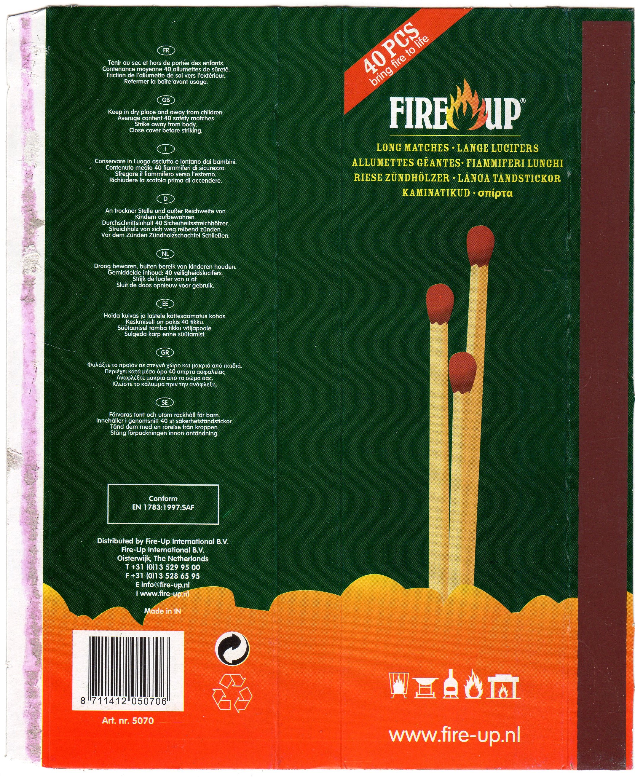 Fiammiferi 19 cm - Best Fire